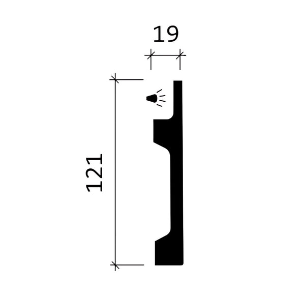 Profhome 151605 1 carton 12 pièces Cimaise 24 m