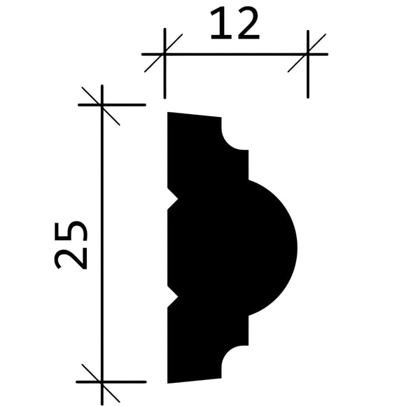 Cimaise 651322 Profhome Moulure décorative Moulure frise style Néo-Classicisme blanc 2 m