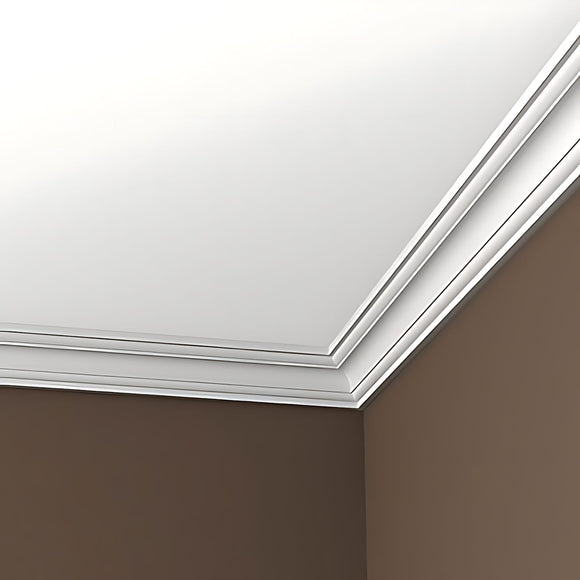 Corniche 150141F Profhome Moulure décorative flexible style Néo-Classicisme blanc 2 m