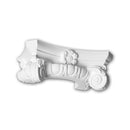 Chapiteau de demi-colonne 115006 Profhome Colonne Élement décorative style ionique blanc-1