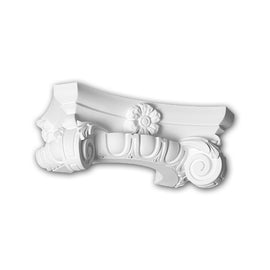 Chapiteau de demi-colonne 115006 Profhome Colonne Élement décorative style ionique blanc
