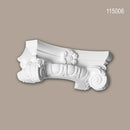 Chapiteau de demi-colonne 115006 Profhome Colonne Élement décorative style ionique blanc