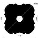 Rosace 156053 Profhome Élement décorative Élement pour plafond polyuréthane style Néo-Classicisme blanc 52,2 x 52,2 cm-3