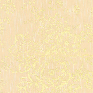 Papier peint baroque Profhome 306573-GU papier peint textile texturé au style baroque brillant or blanc-crème 5,33 m2