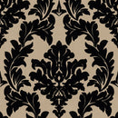 Papier peint baroque profhome 335804-gu papier peint intissé légèrement texturé au style baroque mat or noir 522 m2