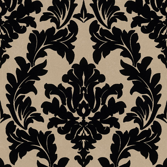 Papier peint baroque profhome 335804-gu papier peint intissé légèrement texturé au style baroque mat or noir 522 m2