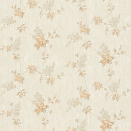 Papier peint floral profhome 372529-gu papier peint vinyle légèrement texturé avec un dessin floral mat beige blanc-crème blanc 533 m2