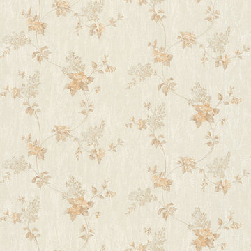 Papier peint floral profhome 372529-gu papier peint vinyle légèrement texturé avec un dessin floral mat beige blanc-crème blanc 533 m2