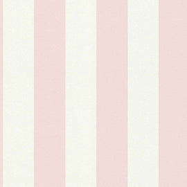 Papier peint à rayures Profhome 381013-GU papier peint intissé légèrement texturé avec des rayures mat rose blanc 5,33 m2