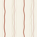 Papier peint à rayures Profhome 958731-GU papier peint intissé texturé avec des rayures mat crème rouge beige 5,33 m2-1