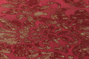 Papier peint baroque Profhome 374131-GU papier peint intissé légèrement texturé au style baroque brillant rouge or 5,33 m2