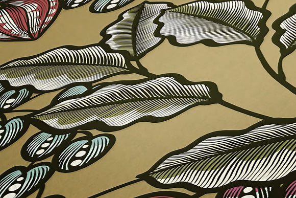 Papier peint floral Profhome 377544-GU papier peint intissé lisse avec un dessin floral mat jaune vert bleu rouge 5,33 m2