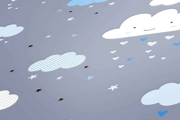 Papier peint à motifs graphiques Profhome 381252-GU papier peint intissé légèrement texturé avec un dessin graphique mat bleu gris blanc 5,33 m2