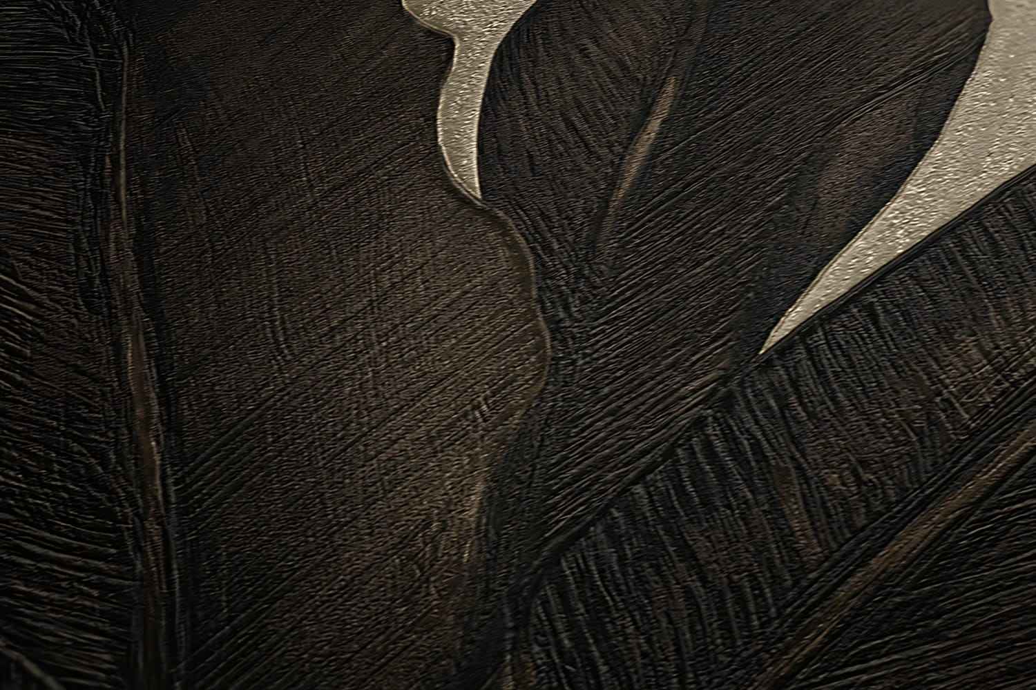 Papier peint de luxe exclusif Profhome 962401-GU papier peint intissé légèrement texturé design brillant brun noir 7,035 m2