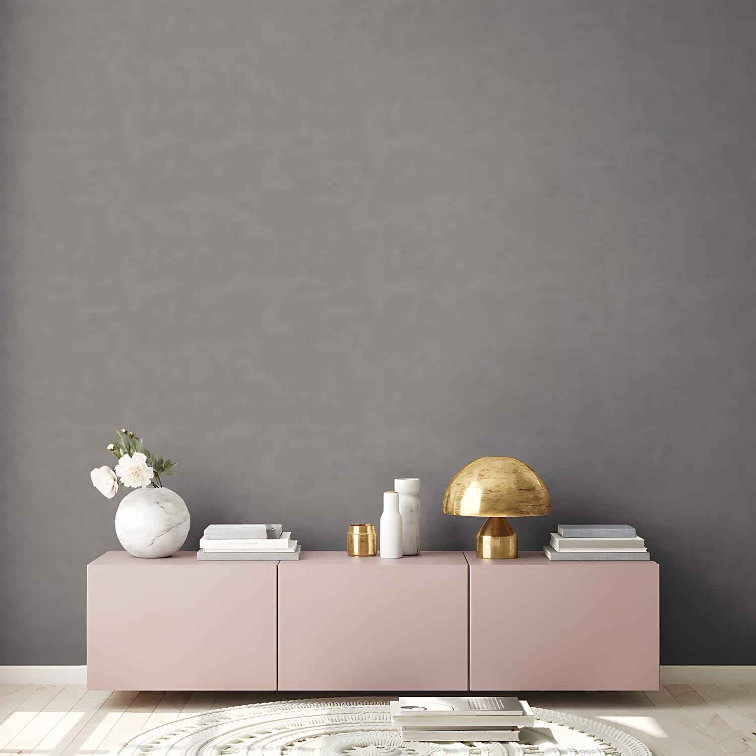 Papier peint ton-sur ton Profhome 376563-GU papier peint intissé légèrement texturé ton-sur-ton mat gris 5,33 m2