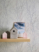 Papier peint nature Profhome 300941-GU papier peint intissé texturé avec un dessin nature mat blanc argent 5,33 m2