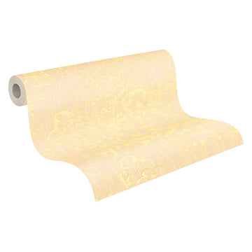 Papier peint baroque Profhome 306573-GU papier peint textile texturé au style baroque brillant or blanc-crème 5,33 m2