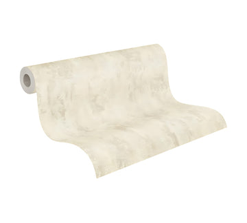 Papier peint aspect pierre carrelage Profhome 326514-GU papier peint intissé légèrement texturé à l'aspect de pierre brillant beige blanc-crème or 5,33 m2 - 0
