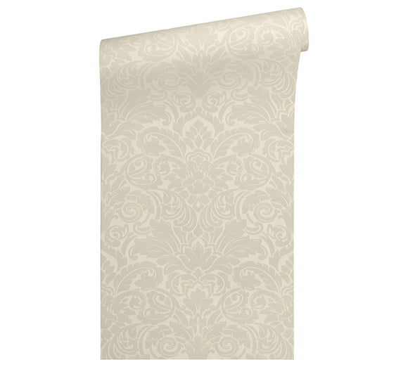 Papier peint baroque Profhome 335831-GU papier peint intissé légèrement texturé au style baroque mat beige 5,22 m2