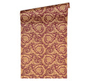 Papier peint de luxe exclusif profhome 366927-gu papier peint intissé texturé avec des ornements brillant rouge or brun 7035 m2