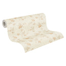 Papier peint floral profhome 372529-gu papier peint vinyle légèrement texturé avec un dessin floral mat beige blanc-crème blanc 533 m2