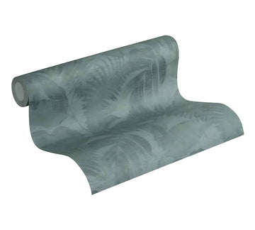 Papier peint nature Profhome 373963-GU papier peint intissé légèrement texturé au used look mat vert 5,33 m2