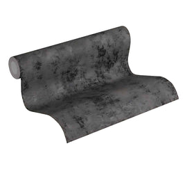 Papier peint ton-sur ton Profhome 374256-GU papier peint intissé légèrement texturé ton-sur-ton brillant noir argent 5,33 m2