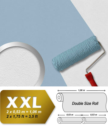 Papier peint aspect crépi Profhome 573414-GU papier peint intissé à peindre légèrement texturé à l'aspect crépi mat blanc 26,5 m2