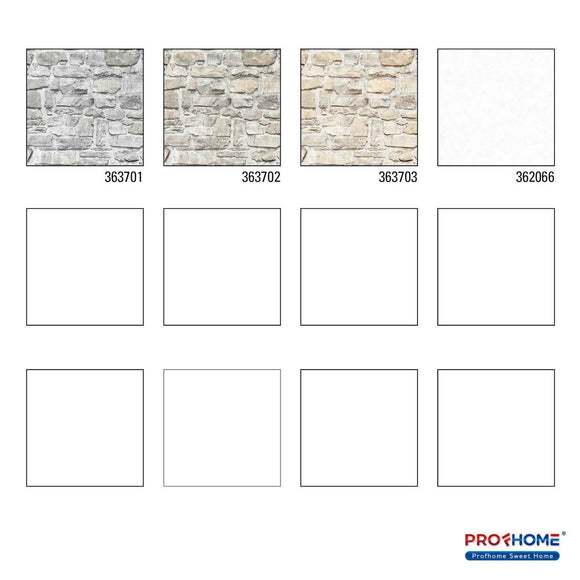 Papier peint aspect pierre carrelage Profhome 363701-GU papier peint intissé lisse avec un dessin nature mat gris beige 5,33 m2