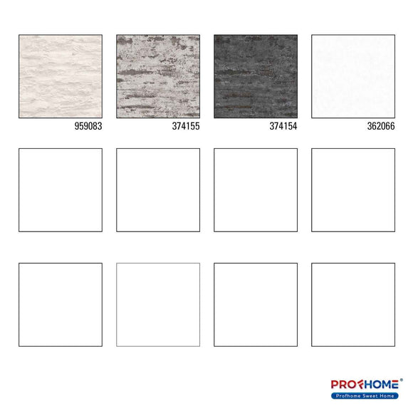 Papier peint aspect pierre carrelage Profhome 959083-GU papier peint intissé lisse avec un dessin nature mat crème blanc 5,33 m2