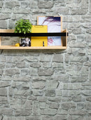 Papier peint aspect pierre carrelage Profhome 363701-GU papier peint intissé lisse avec un dessin nature mat gris beige 5,33 m2