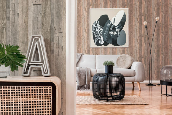 Papier peint style country Profhome 954053-GU papier peint intissé lisse avec un dessin nature mat beige brun 5,33 m2