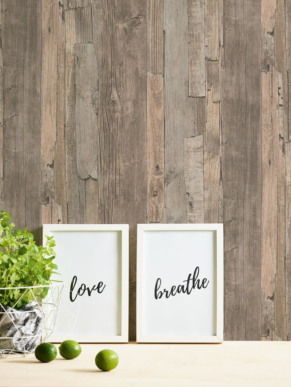 Papier peint style country Profhome 954053-GU papier peint intissé lisse avec un dessin nature mat beige brun 5,33 m2