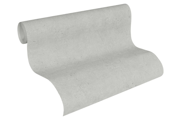 Papier peint aspect pierre carrelage Profhome 952592-GU papier peint intissé légèrement texturé unicolor mat gris 5,33 m2