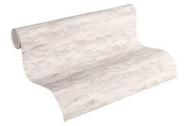 Papier peint aspect pierre carrelage Profhome 959083-GU papier peint intissé lisse avec un dessin nature mat crème blanc 5,33 m2