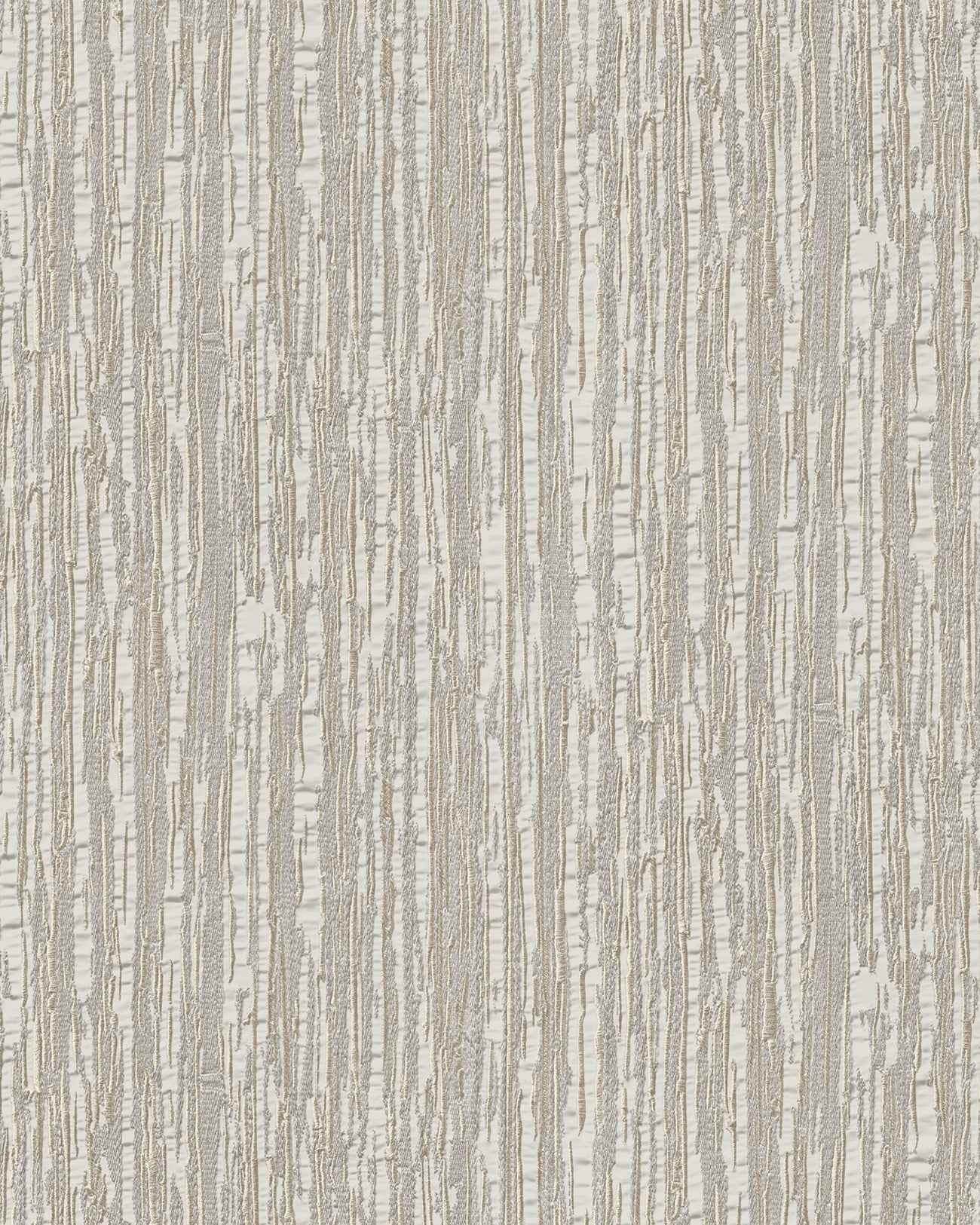Papier peint à rayures Profhome DE120082-DI papier peint intissé gaufré à chaud gaufré ton-sur-ton brillant crème blanc 5,33 m2