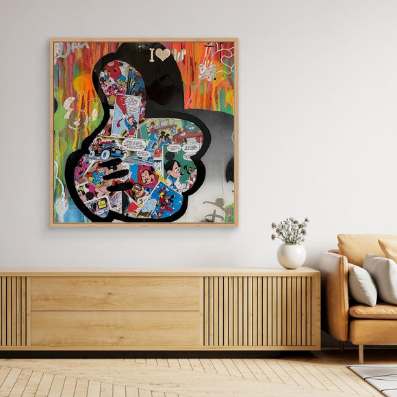 Main de Mickey - impression sur toile de l'œuvre originale de Vincent STREIFF