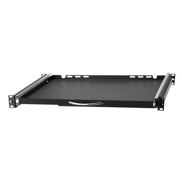Stalflex 19" Pull-out shelf for keyboard and mouse 350mm Black RSR19-1U-350B-KM