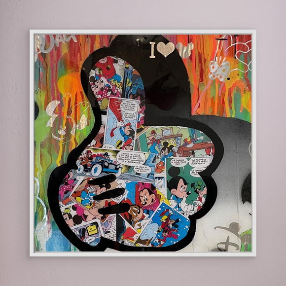 Main de Mickey - impression sur toile de l'œuvre originale de Vincent STREIFF