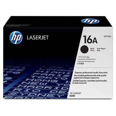 Toner Original HP Black, nr.16A, pentru LaserJet 5200 series, 12K, (timbru verde 1.2 lei) , "Q7516A"