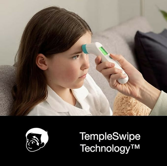 Braun TempleSwipe Thermomètre frontal (affichage de la température à code couleur, sûr, hygiénique, rapide, cliniquement précis, doux, facile à utiliser, pour tous les âges) BST200