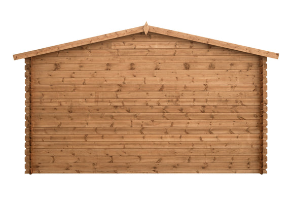 Abri de jardin en bois traité ep 28mm surface utile 99m² 388x298x235cm int043/ineksa