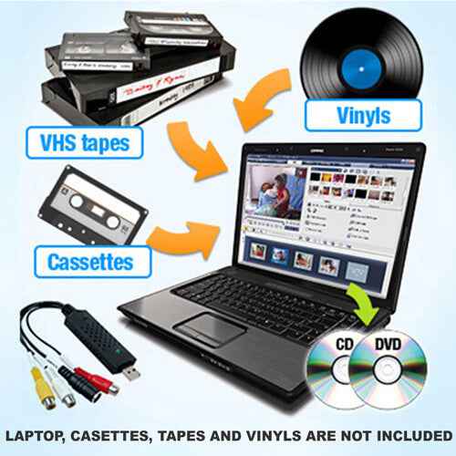 Convertisseur QuickCapture VHS/Cassette/Vinyle vers DVD/CD