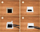 Passacavi per Scrivania in Alluminio Quadrato o Rettangolare per Casa Ufficio Camera Soggiorno Studio o Scuola Organizzatore Cavi Computer