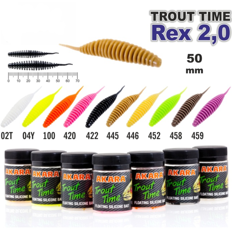 Guminukas akara softtail trout time rex cheese spalva 02t