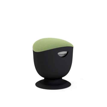 Tabouret d'équilibre ergonomique Up Up Seul Noir, tissu vert D42