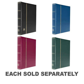 Padded Leatherette A4 Stockbook w/ 32 White Pages