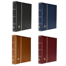 Padded Leatherette A4 Stockbook w/ 64 White Pages