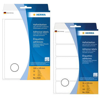 Herma Multi-Purpose Adhesive Labels 100mm (Whte) - 0