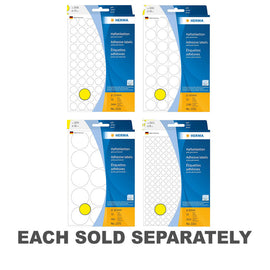 Herma Coloured Adhesive Dot Labels (Yellow)